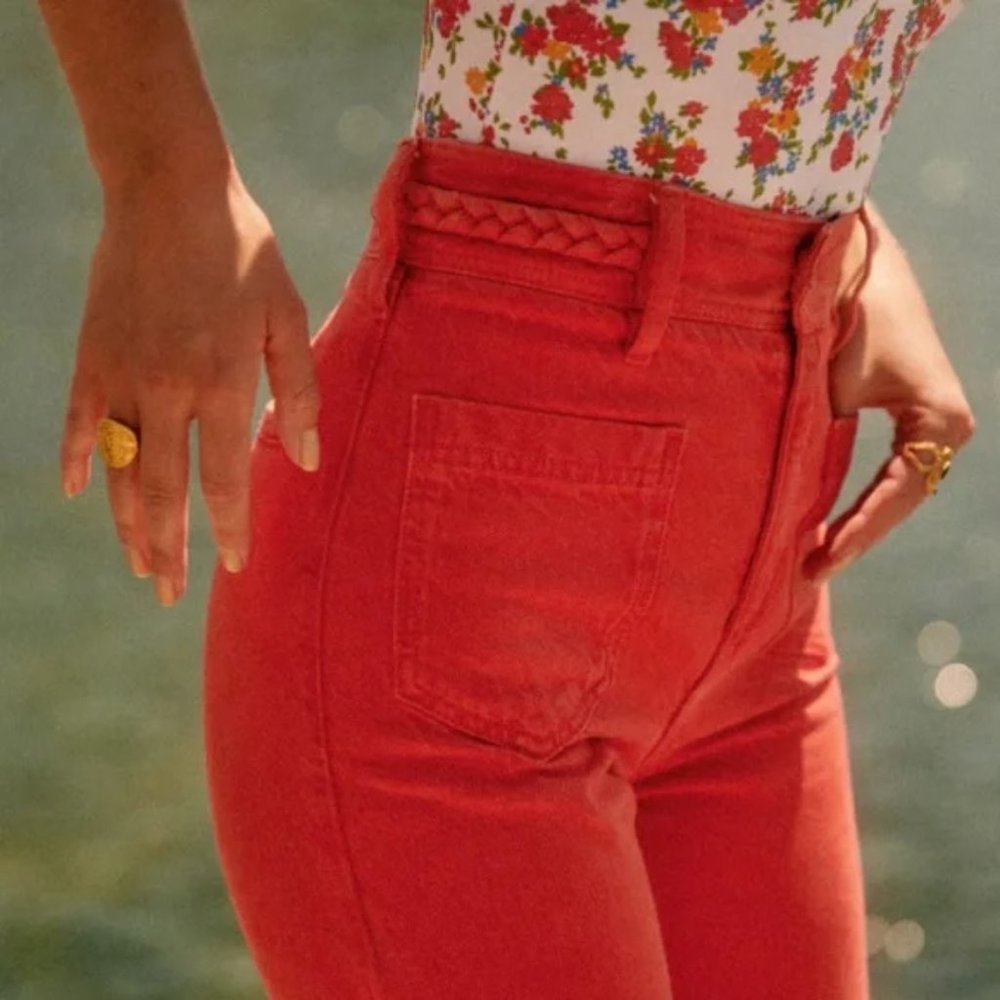 Sezane Enrico Trousers Red US 4/FR 36